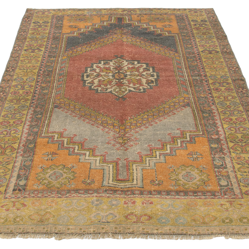 El Dokuma Vintage Halı - 123 cm x 200 cm - K0092814