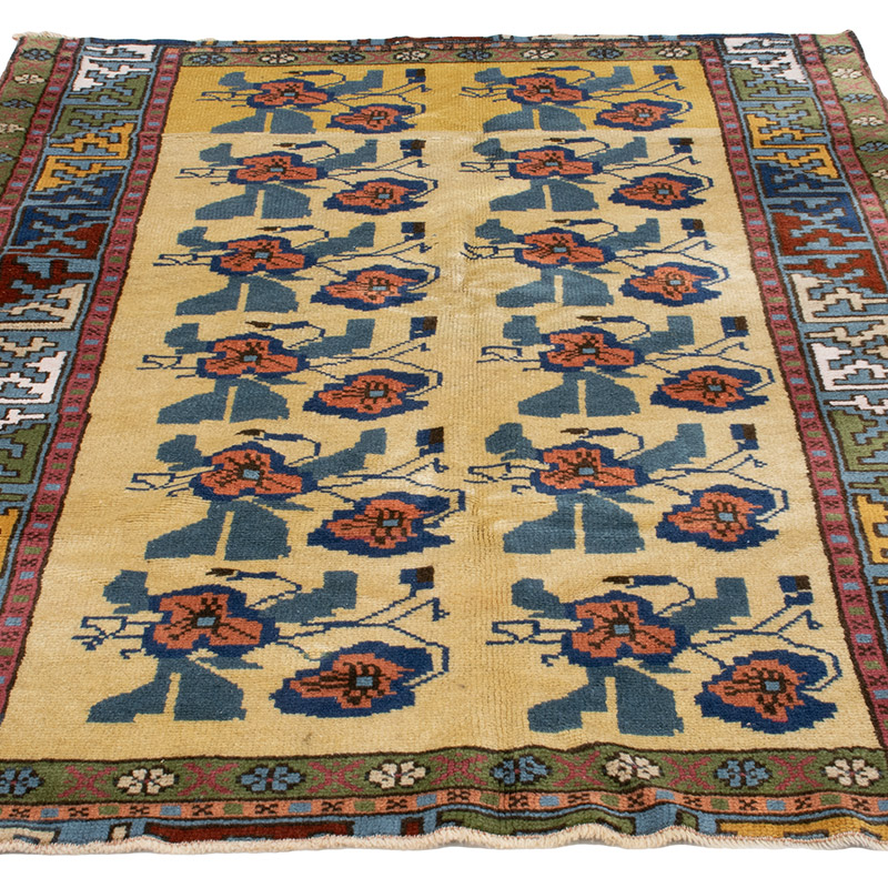 Vintage Turkish Hand-Knotted Rug - 4' 3" x 6' 5" (51" x 77") - K0092815