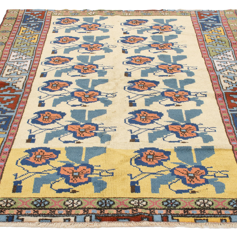 Vintage Turkish Hand-Knotted Rug - 4' 3" x 6' 5" (51" x 77") - K0092815