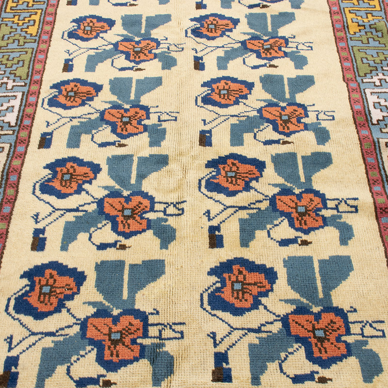 Vintage Turkish Hand-Knotted Rug - 4' 3" x 6' 5" (51" x 77") - K0092815