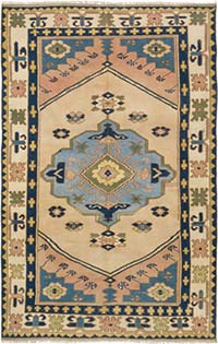 Vintage Turkish Hand-Knotted Rug - 4' 9" x 7' 5" (57" x 89")