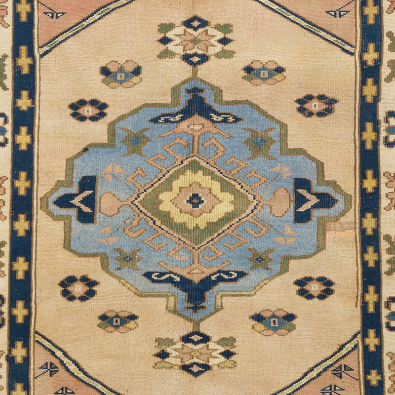 Vintage Turkish Hand-Knotted Rug - 4' 9" x 7' 5" (57" x 89") - K0092816