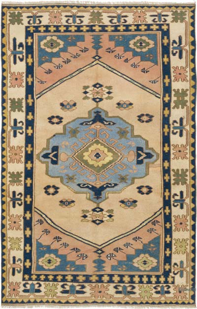 Vintage Turkish Hand-Knotted Rug - 4' 9" x 7' 5" (57" x 89")