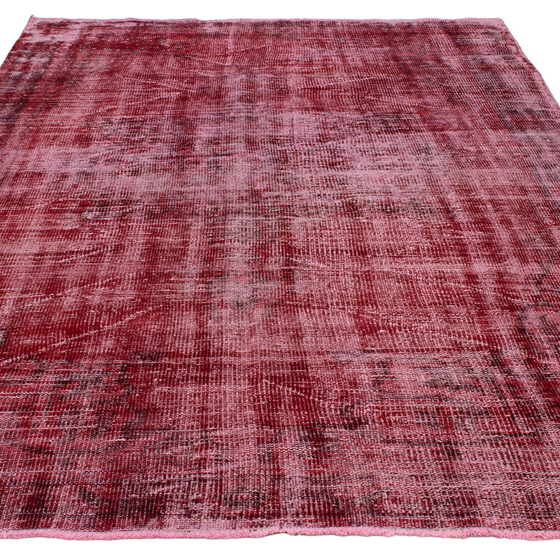 Over-dyed Vintage Hand-Knotted Turkish Rug - K0092817