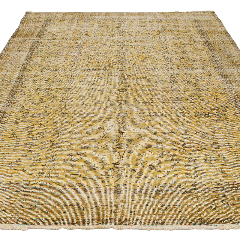 Over-dyed Vintage Hand-Knotted Turkish Rug - K0092818