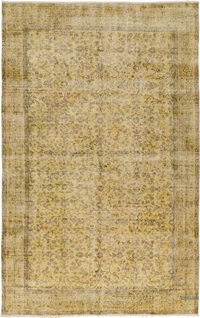 Over-dyed Vintage Hand-Knotted Turkish Rug