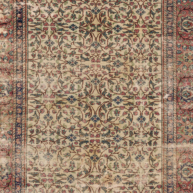 Alfombra Vintage Turca Anudada a Mano - 146 cm x 205 cm - K0092819