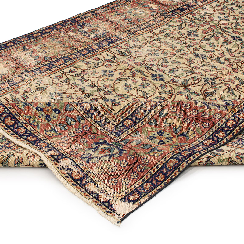 Alfombra Vintage Turca Anudada a Mano - 146 cm x 205 cm - K0092819