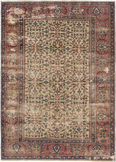 Alfombra Vintage Turca Anudada a Mano - 146 cm x 205 cm