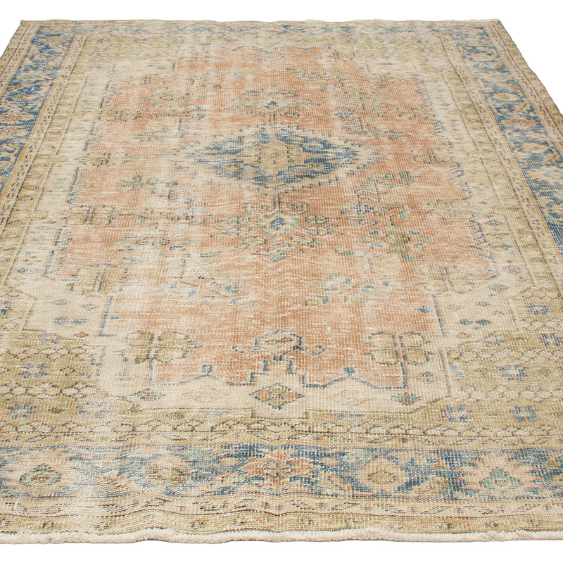 Vintage Turkish Hand-Knotted Rug - 6' 4" x 9' 8" (76" x 116") - K0092820