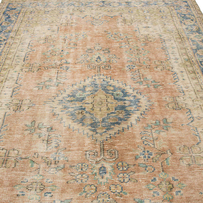 Vintage Turkish Hand-Knotted Rug - 6' 4" x 9' 8" (76" x 116") - K0092820