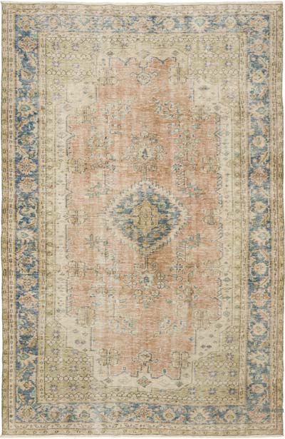 Alfombra Vintage Turca Anudada a Mano - 193 cm x 295 cm
