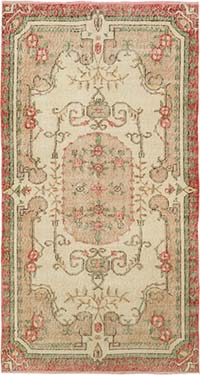 El Dokuma Vintage Halı - 112 cm x 210 cm