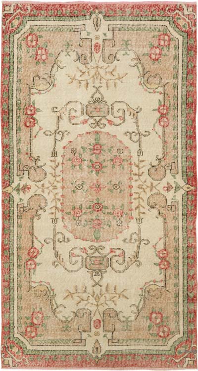 Vintage Turkish Hand-Knotted Rug - 3' 8" x 6' 11" (44" x 83")