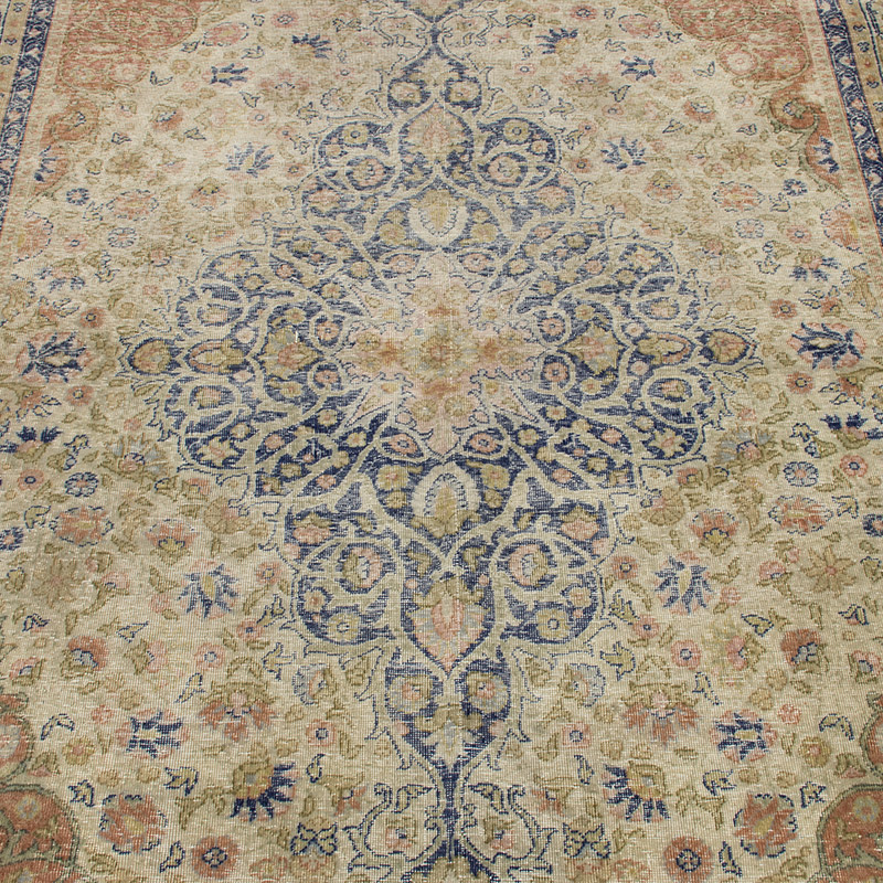 Alfombra Vintage Turca Anudada a Mano - 135 cm x 190 cm - K0092826