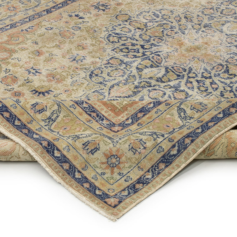 Alfombra Vintage Turca Anudada a Mano - 135 cm x 190 cm - K0092826