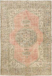 Vintage Turkish Hand-Knotted Rug - 6' 9" x 9' 11" (81" x 119")