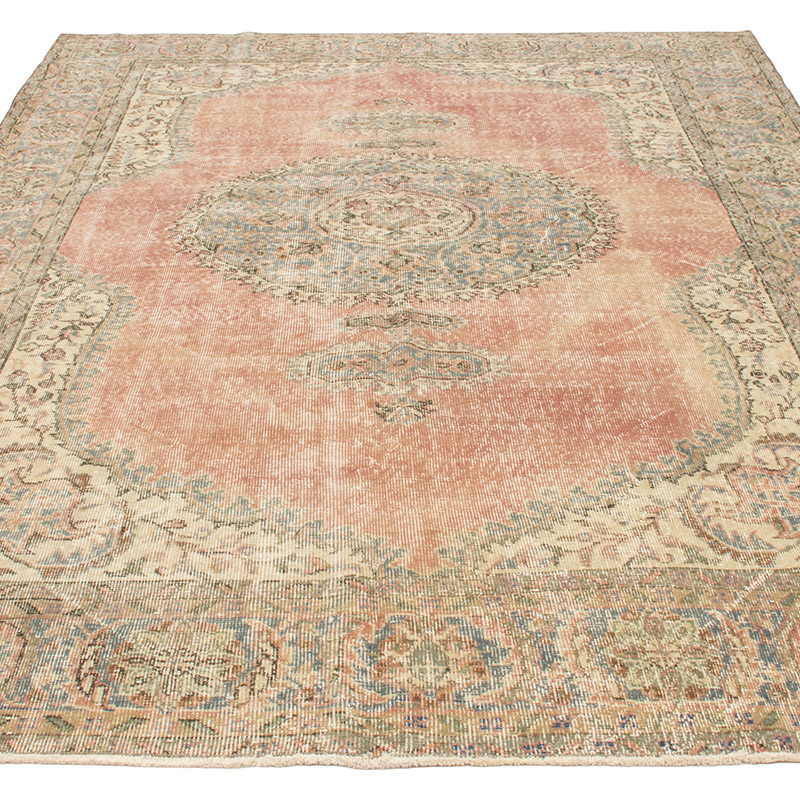 Alfombra Vintage Turca Anudada a Mano - 207 cm x 303 cm - K0092830