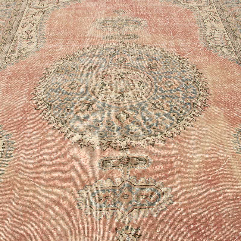 Alfombra Vintage Turca Anudada a Mano - 207 cm x 303 cm - K0092830