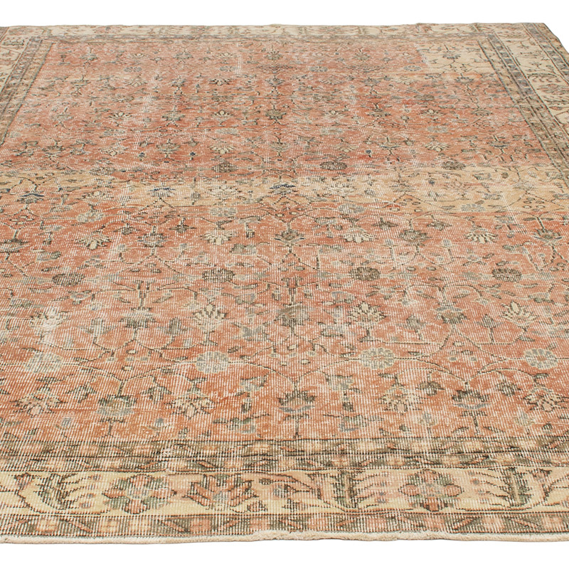 Alfombra Vintage Turca Anudada a Mano - 206 cm x 285 cm - K0092834
