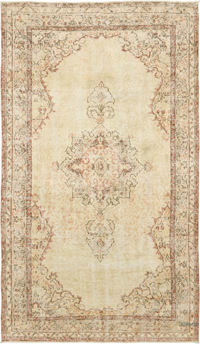 Vintage Turkish Hand-Knotted Rug - 5' 4" x 9' 2" (64" x 110")