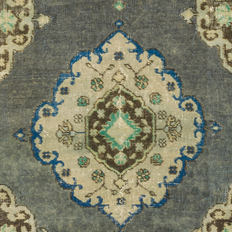 Pasillo Vintage Turco Anudado a Mano - 89 cm x 366 cm - K0092841