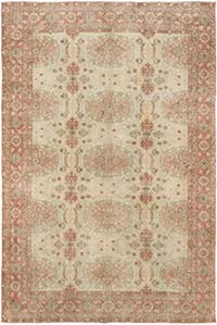 Alfombra Vintage Turca Anudada a Mano - 204 cm x 306 cm