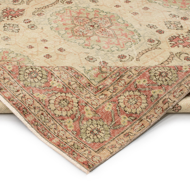 Alfombra Vintage Turca Anudada a Mano - 204 cm x 306 cm - K0092843
