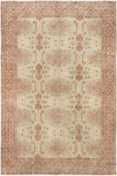 Alfombra Vintage Turca Anudada a Mano - 204 cm x 306 cm