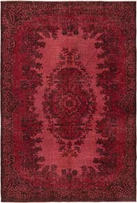 Alfombra Turca Vintage Sobre-teñida - 188 cm x 280 cm