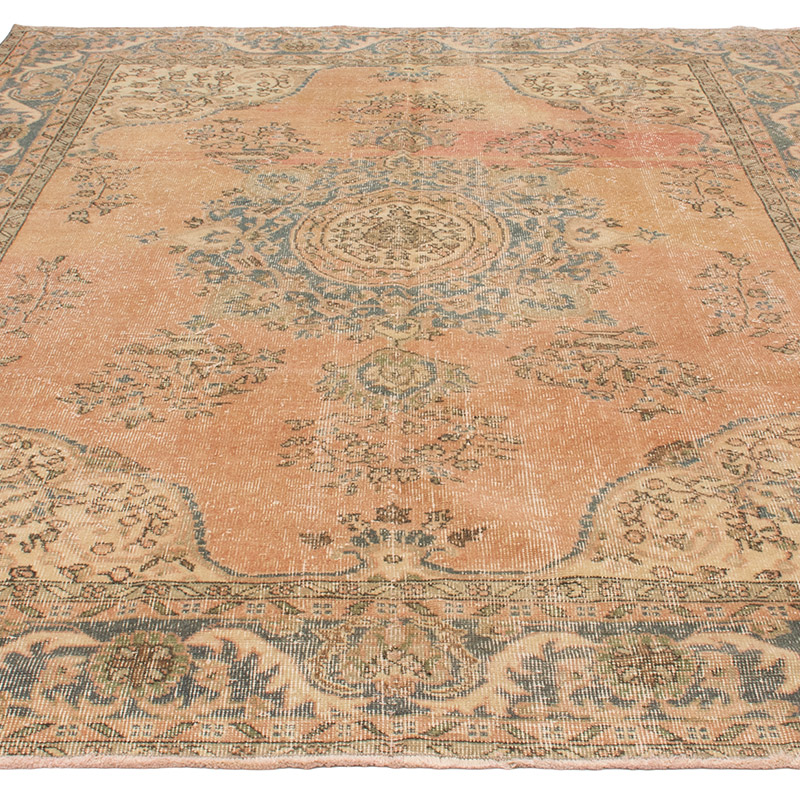 Alfombra Vintage Turca Anudada a Mano - 208 cm x 283 cm - K0092850