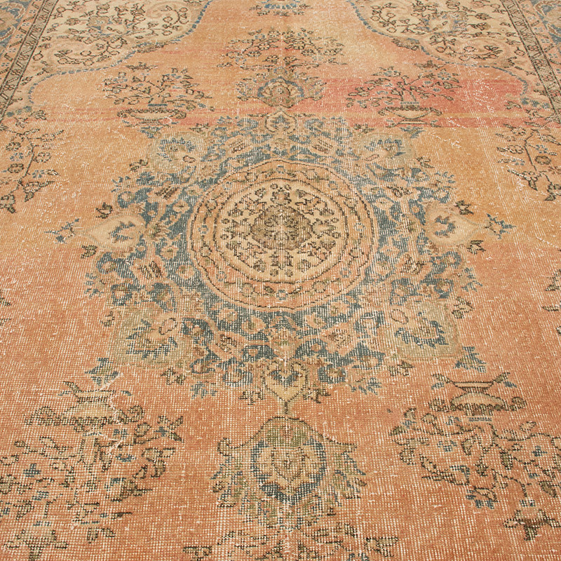 Alfombra Vintage Turca Anudada a Mano - 208 cm x 283 cm - K0092850