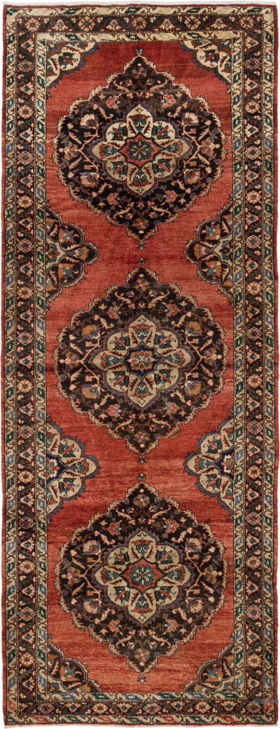 Vintage Turkish Hand-Knotted Runner - 5' 2" x 13' 8" (62" x 164")