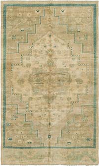 Vintage Turkish Hand-Knotted Rug - 4' 11" x 8' 4" (59" x 100")