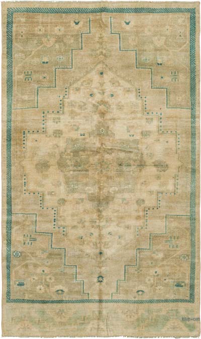 Vintage Turkish Hand-Knotted Rug - 4' 11" x 8' 4" (59" x 100")