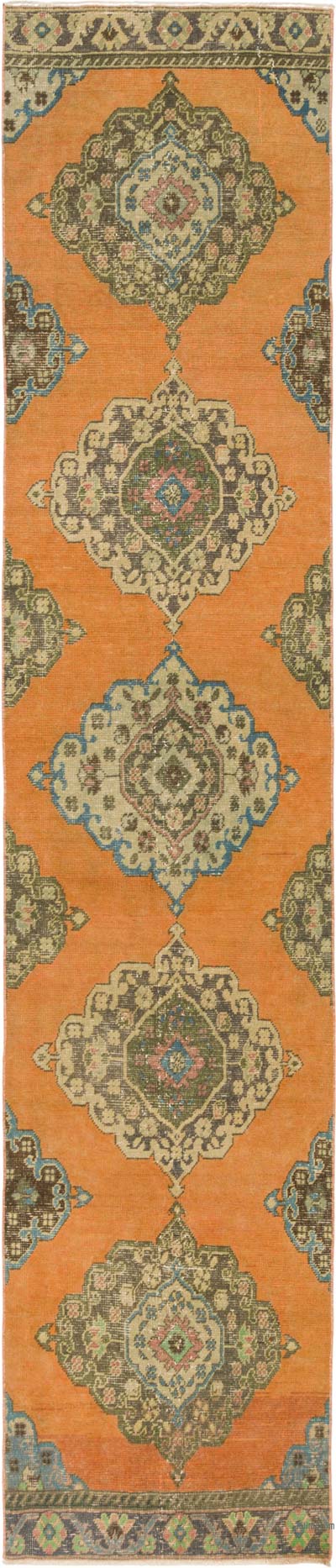 Vintage Turkish Hand-Knotted Runner - 2' 7" x 12' 6" (31" x 150")