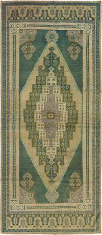 Alfombra Vintage Turca Anudada a Mano - 113 cm x 260 cm
