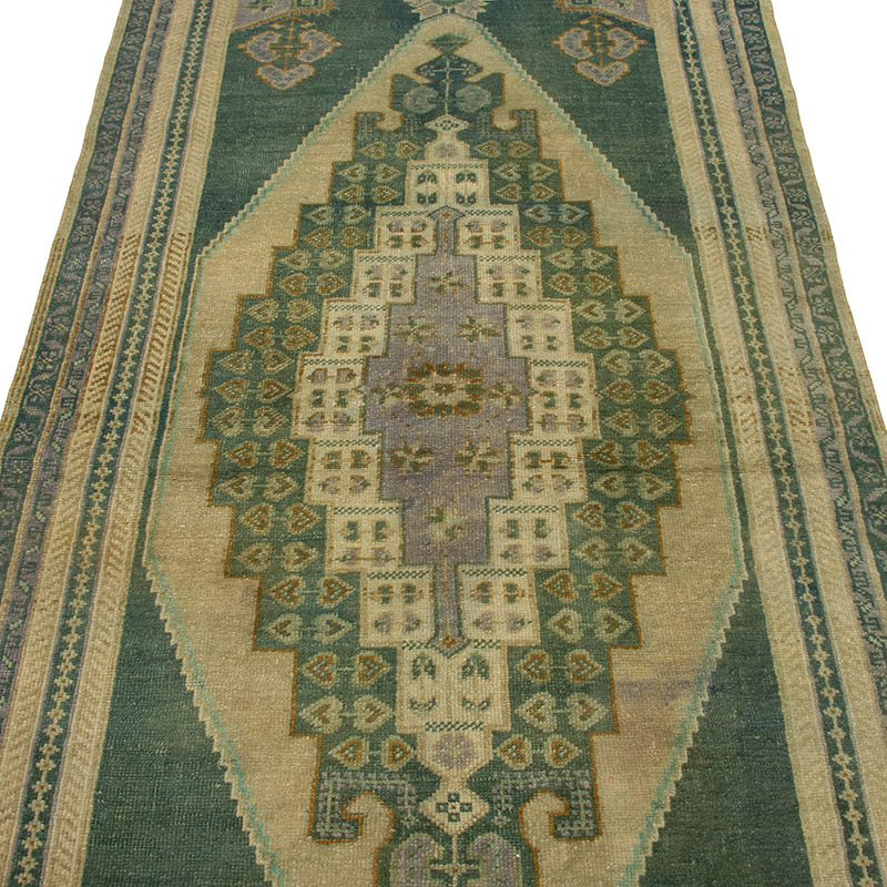 Alfombra Vintage Turca Anudada a Mano - 113 cm x 260 cm - K0092854