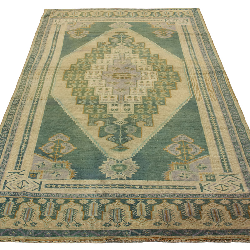 Alfombra Vintage Turca Anudada a Mano - 113 cm x 260 cm - K0092854