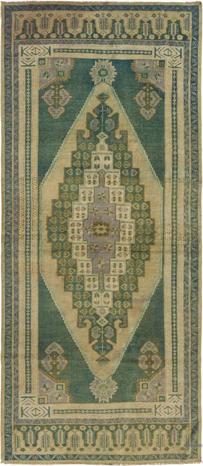 Alfombra Vintage Turca Anudada a Mano - 113 cm x 260 cm