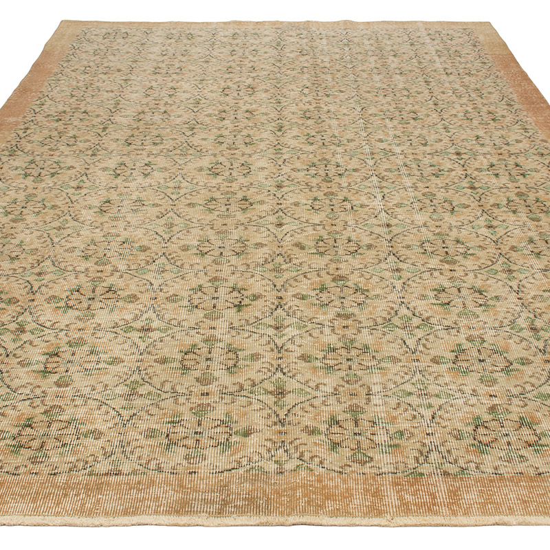 Alfombra Vintage Turca Anudada a Mano - 200 cm x 305 cm - K0092858