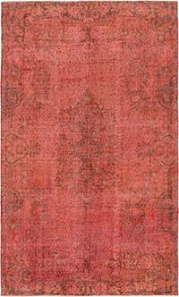 Alfombra Turca Vintage Sobre-teñida - 183 cm x 300 cm