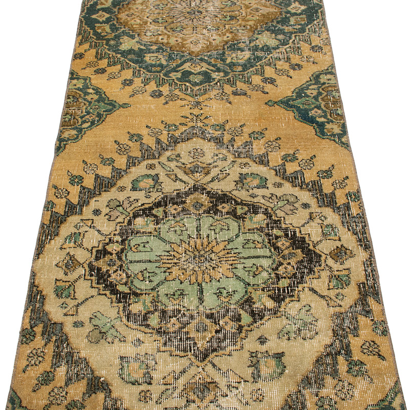 Pasillo Vintage Turco Anudado a Mano - 80 cm x 360 cm - K0092864