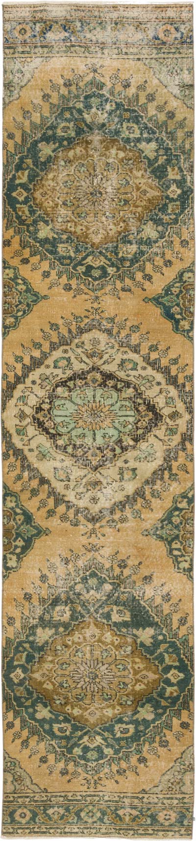Vintage Turkish Hand-Knotted Runner - 2' 7" x 11' 10" (31" x 142")