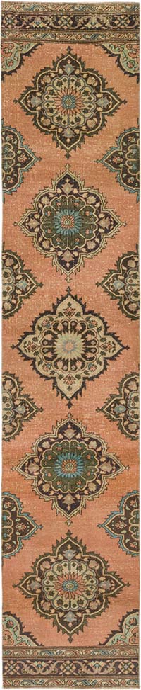Pasillo Vintage Turco Anudado a Mano - 80 cm x 390 cm