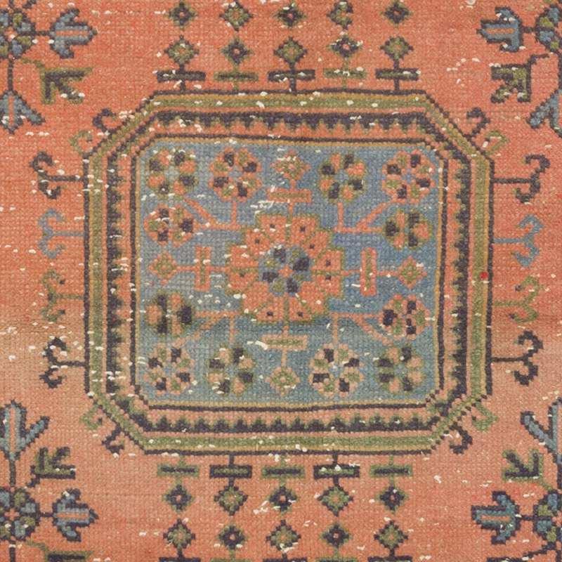 Pasillo Vintage Turco Anudado a Mano - 76 cm x 273 cm - K0092871