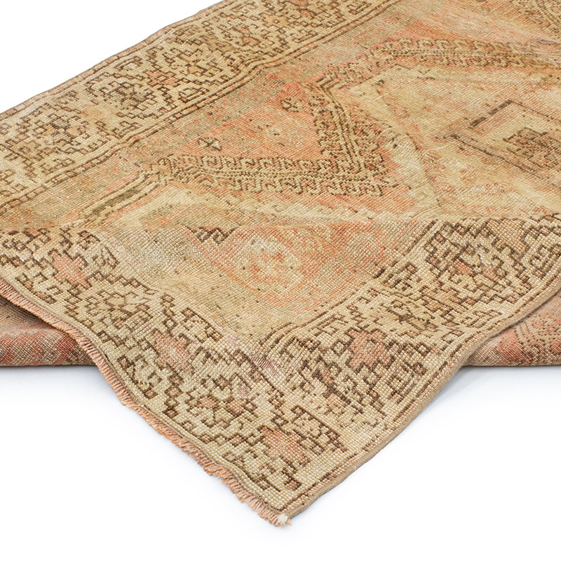 Pasillo Vintage Turco Anudado a Mano - 106 cm x 334 cm - K0092872