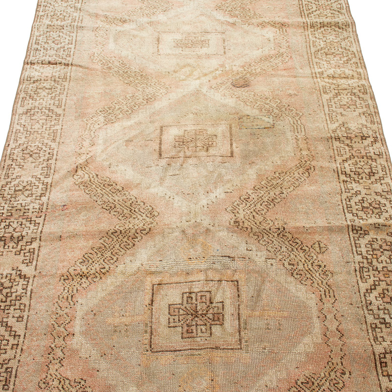 Pasillo Vintage Turco Anudado a Mano - 106 cm x 334 cm - K0092872