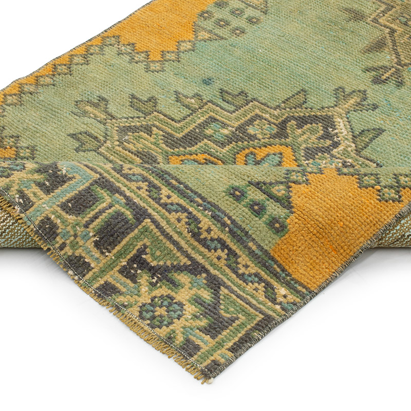 Pasillo Vintage Turco Anudado a Mano - 79 cm x 331 cm - K0092873
