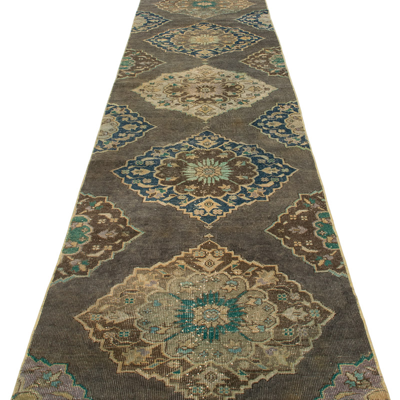 Vintage Turkish Hand-Knotted Runner - 2' 8" x 13' 4" (32" x 160") - K0092876